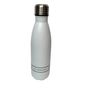 Le Creuset Stainless Steel Hydration Flask Bottle 17oz/500ml White Screw Cap NEW